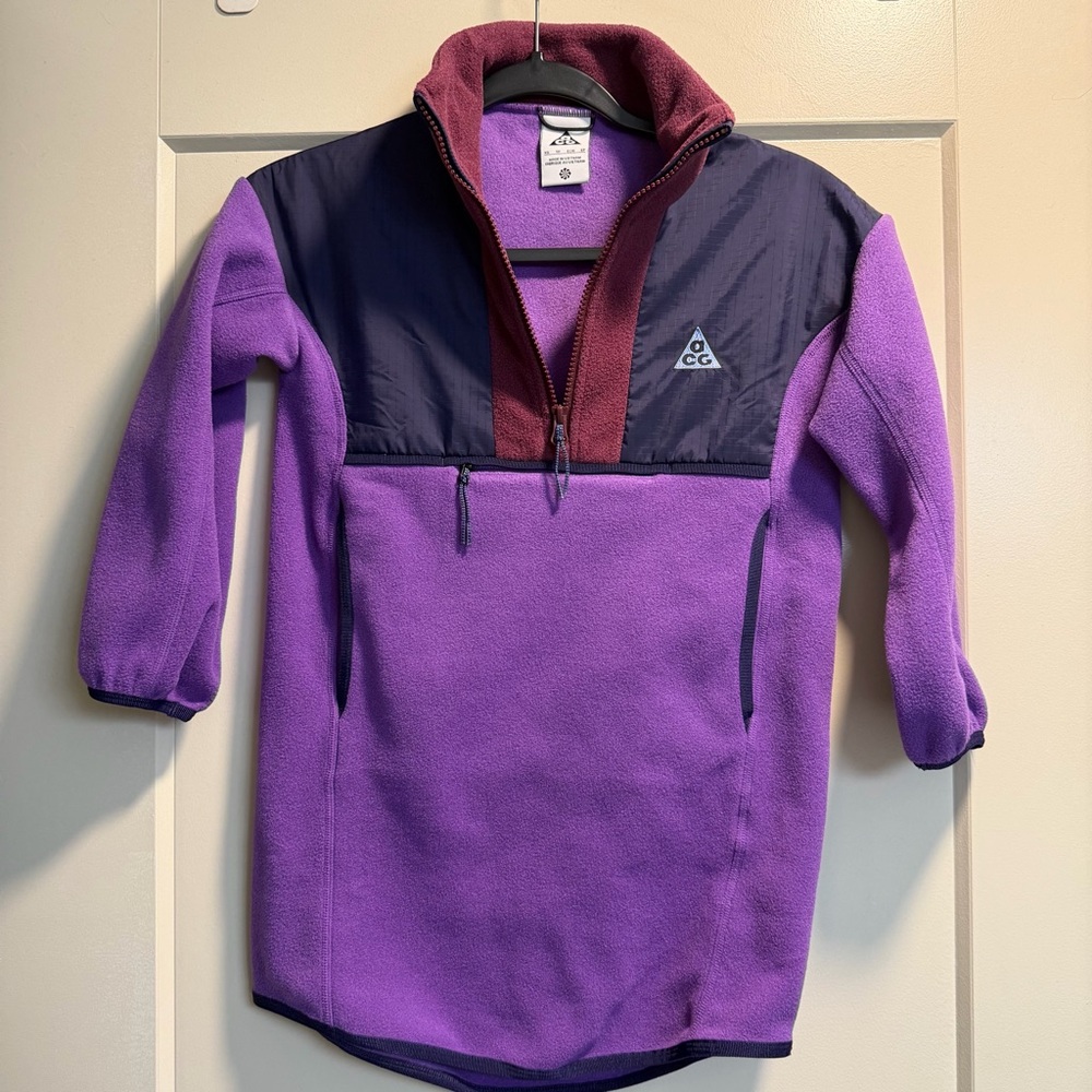 Nike ACG Kids 1/4 Zip Purple Fleece Pullover